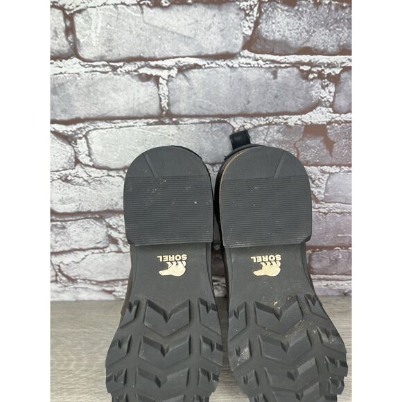 Sorel Emelie Brown Leather Ankle Boots Chelsea Wedge Booties Women 7.5M US/38.5 - Picture 12 of 16